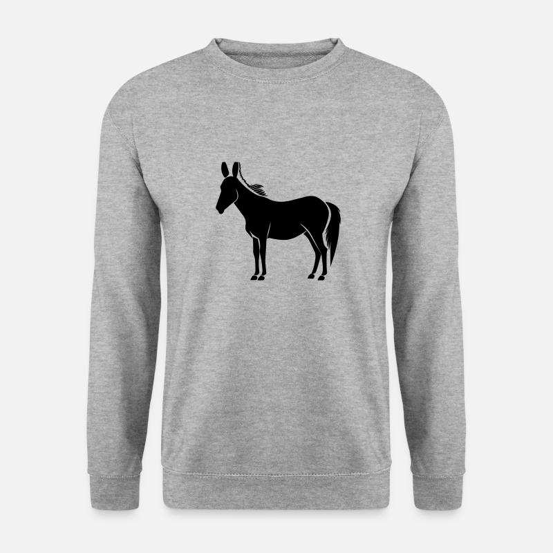 âne - Sweat-shirt Unisexe - gris chiné