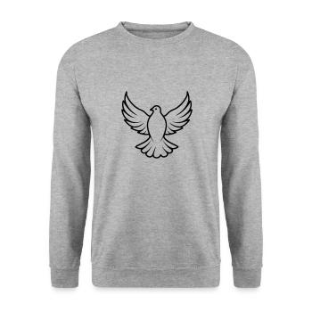 Dove - Unisex Sweatshirt - salt & pepper - Front - Alina (178cm) & Michal (187cm)