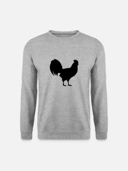 Henne - Unisex Pullover - Weißgrau meliert