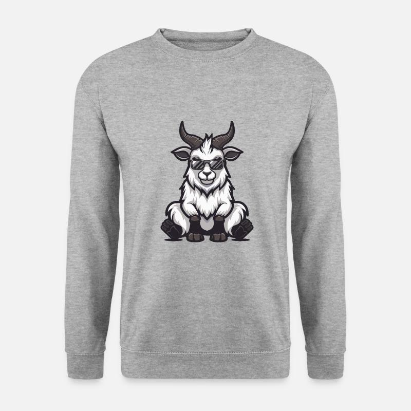 Mountain Goat Cool Comic - Unisex Sweatshirt - salt & pepper