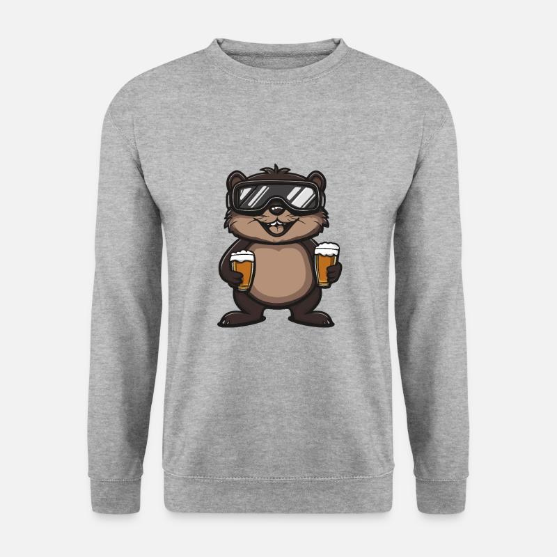 Beaver Après Ski Beer Comic - Unisex Sweatshirt - salt & pepper