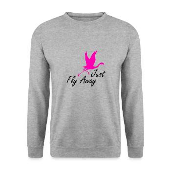 Flamingos Flamingo - Sweat-shirt Unisexe - gris chiné - Devant - Alina (178cm) & Michal (187cm)