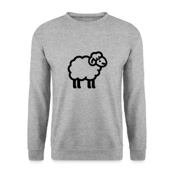sheep - Unisex Sweatshirt - salt & pepper - Front - Alina (178cm) & Michal (187cm)