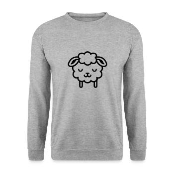 sheep - Unisex Sweatshirt - salt & pepper - Front - Alina (178cm) & Michal (187cm)