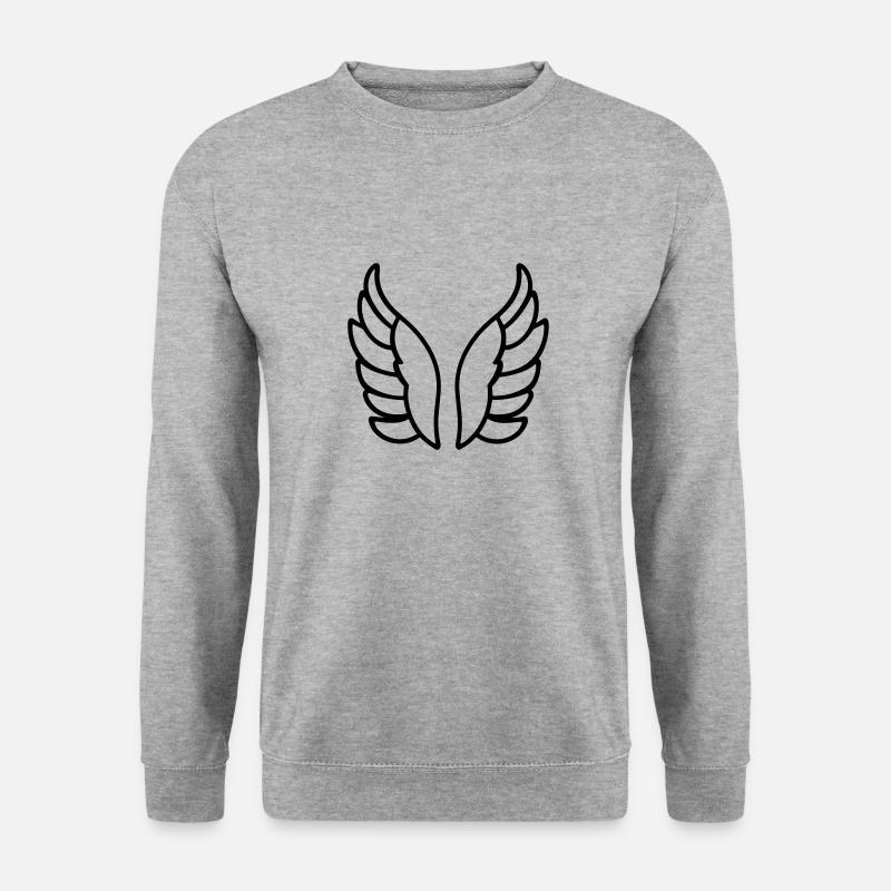 Engelsflügel - Unisex Pullover - Weißgrau meliert
