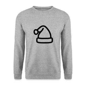 Christmas hat - Unisex Sweatshirt - salt & pepper - Front - Alina (178cm) & Michal (187cm)