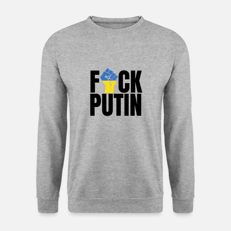 Ukraine - Unisex Pullover - Weißgrau meliert