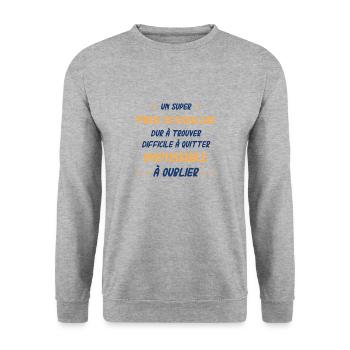 Un super prof d'anglais - Sweat-shirt Unisexe - gris chiné - Devant - Alina (178cm) & Michal (187cm)