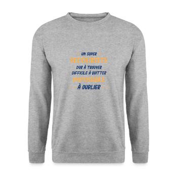 Un super secouriste - Sweat-shirt Unisexe - gris chiné - Devant - Alina (178cm) & Michal (187cm)