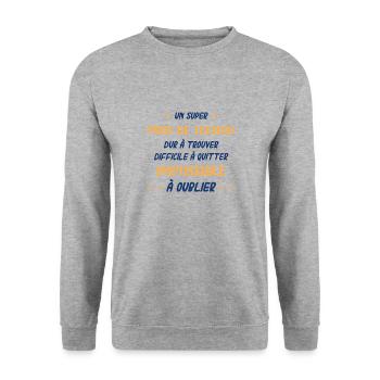 Un super prof de techno - Sweat-shirt Unisexe - gris chiné - Devant - Alina (178cm) & Michal (187cm)