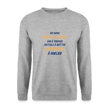 Un super prof de maths - Sweat-shirt Unisexe - gris chiné - Devant - Alina (178cm) & Michal (187cm)