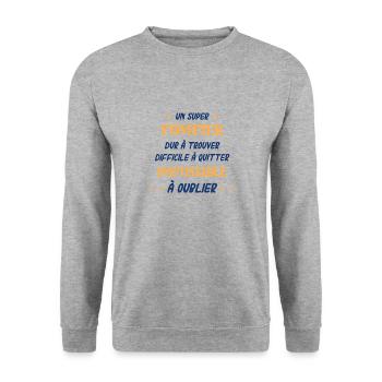 pompier - Sweat-shirt Unisexe - gris chiné - Devant - Alina (178cm) & Michal (187cm)