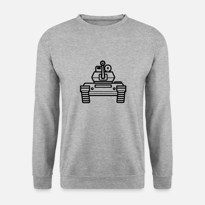 Panzer - Unisex Pullover - Weißgrau meliert