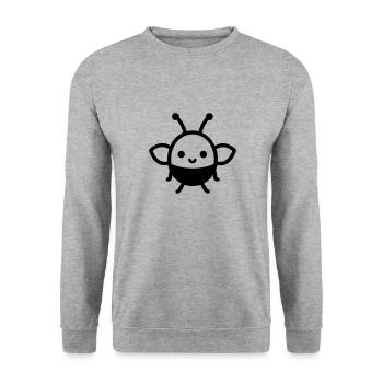 Bee - Unisex Sweatshirt - salt & pepper - Front - Alina (178cm) & Michal (187cm)