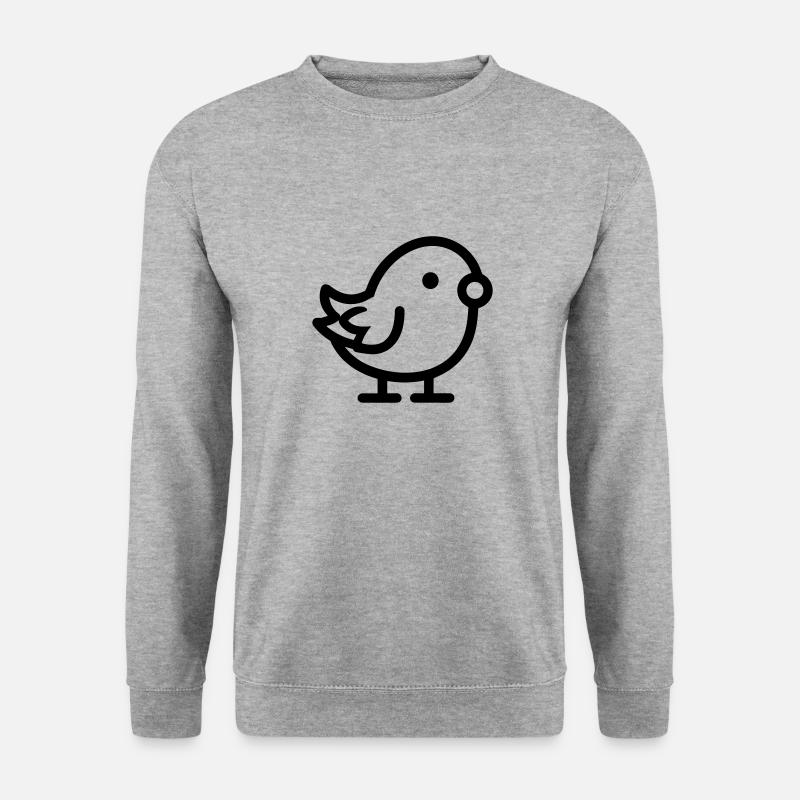 Küken - Unisex Pullover - Weißgrau meliert