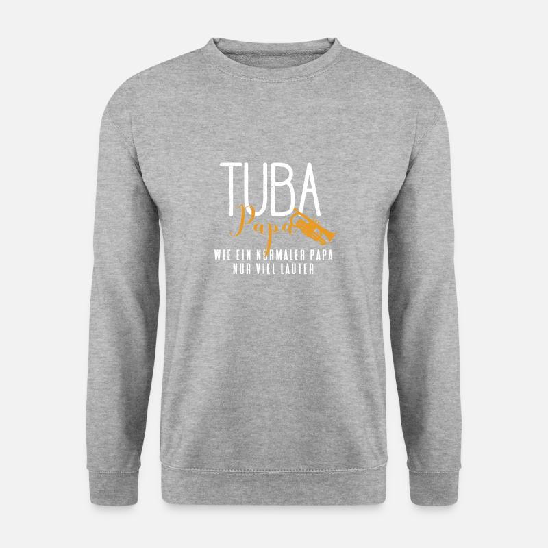 Tuba Papa - Unisex Pullover - Weißgrau meliert