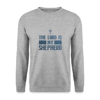 Jesus Mein Hirte Christlich Glaube - Unisex Pullover - Weißgrau meliert - Vorne - Alina (178cm) & Michal (187cm)
