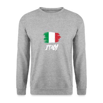 Drapeau Italie Italie drapeau italien cadeau - Sweat-shirt Unisexe - gris chiné - Devant - Alina (178cm) & Michal (187cm)