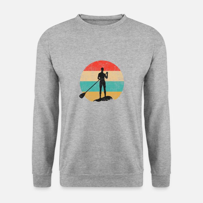 paddeln mit brett - Unisex Pullover - Weißgrau meliert