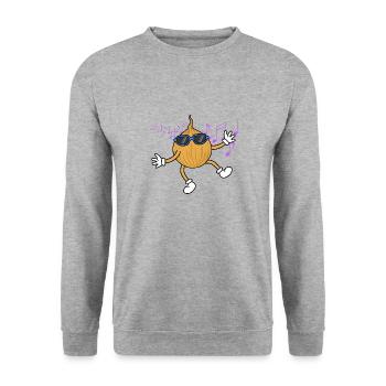 Musicien de notes de musique Cute Onion Dancing - Sweat-shirt Unisexe - gris chiné - Devant - Alina (178cm) & Michal (187cm)