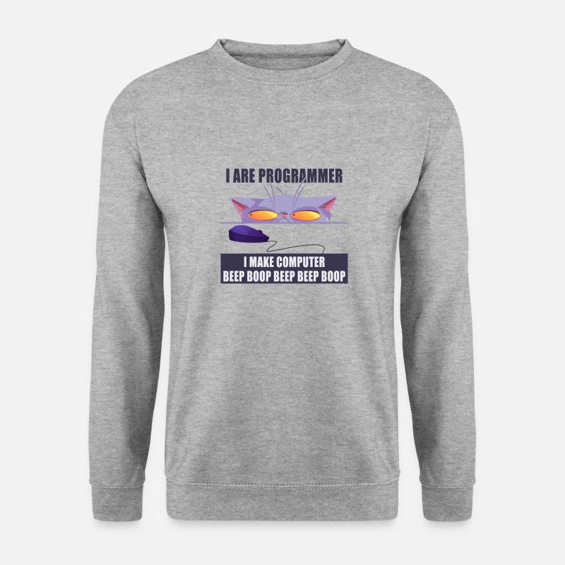 Ich bin Programmierer - Unisex Pullover - Weißgrau meliert