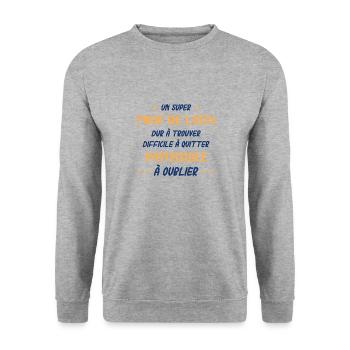 Un super prof de latin - Sweat-shirt Unisexe - gris chiné - Devant - Alina (178cm) & Michal (187cm)