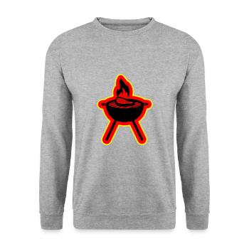 Steak grillé - Sweat-shirt Unisexe - gris chiné - Devant - Alina (178cm) & Michal (187cm)