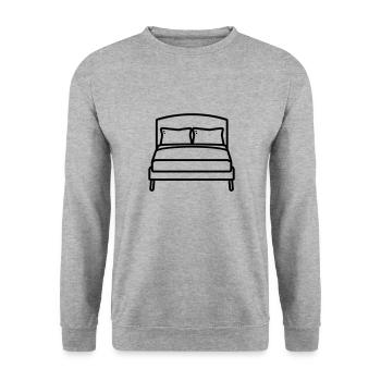 Bett - Unisex Pullover - Weißgrau meliert - Vorne - Alina (178cm) & Michal (187cm)