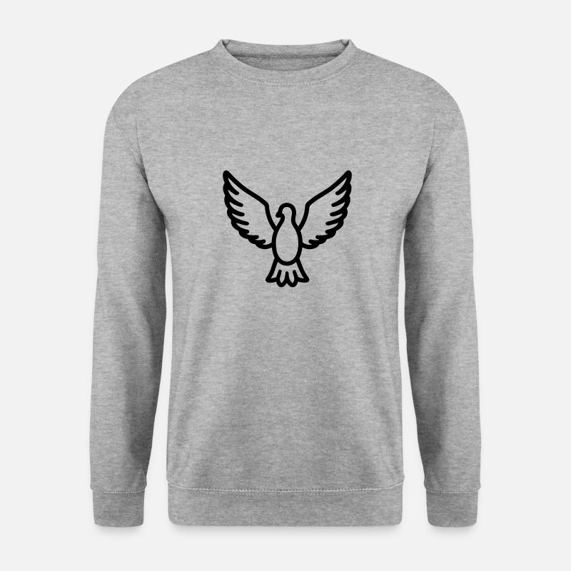 Taube - Unisex Pullover - Weißgrau meliert