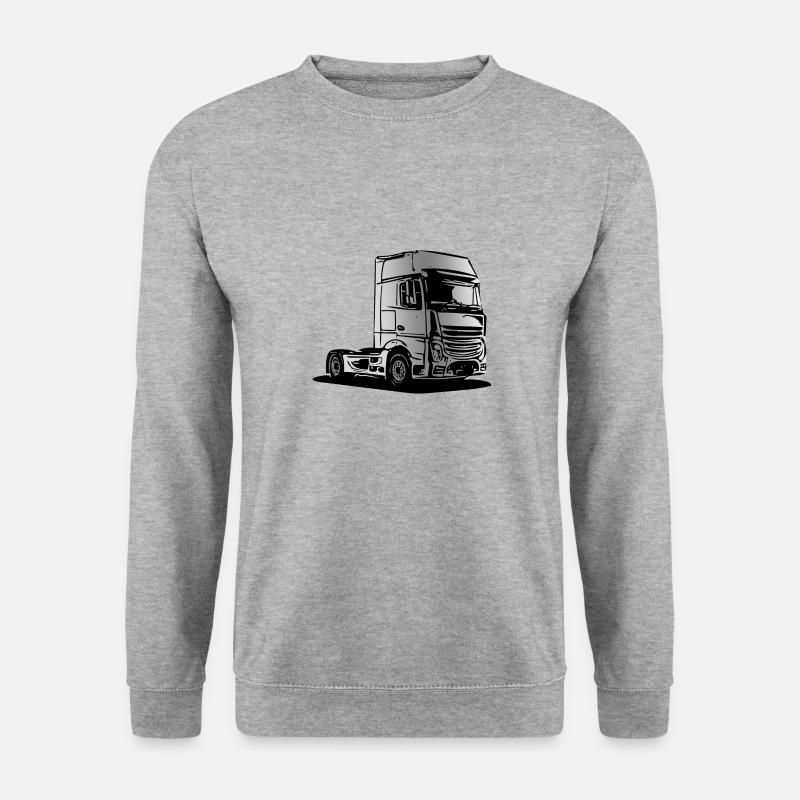 Lkw - Unisex Pullover - Weißgrau meliert