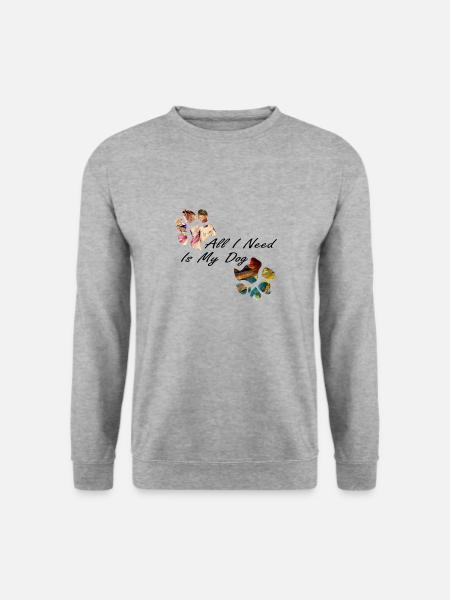 Empreintes de pattes pattes pattes chien chien - Sweat-shirt Unisexe - gris chiné