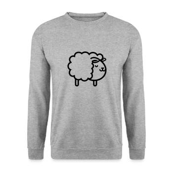 sheep - Unisex Sweatshirt - salt & pepper - Front - Alina (178cm) & Michal (187cm)