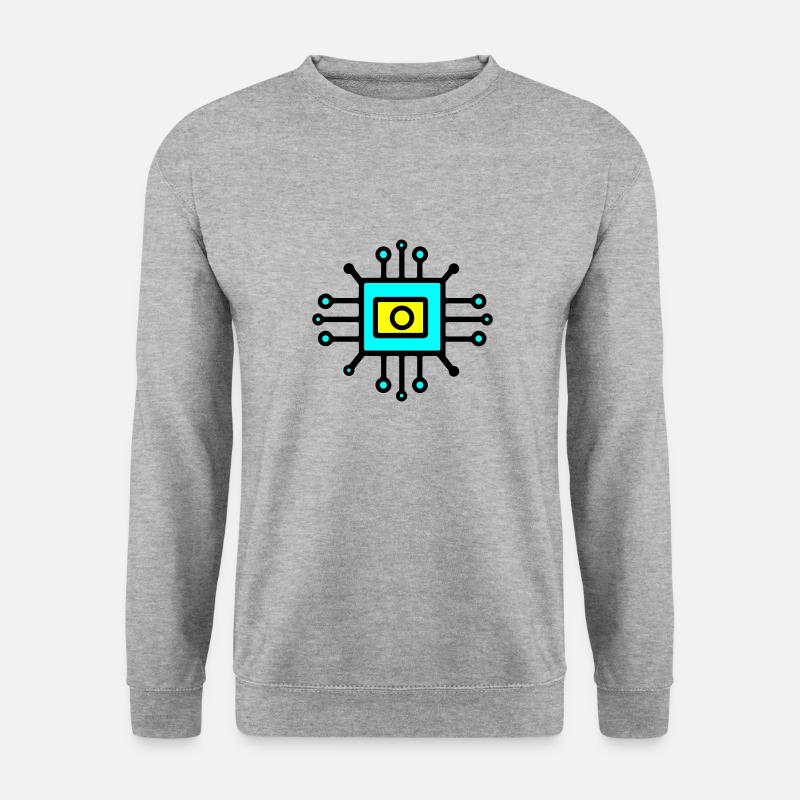 Chip Digital Computer Sensor - Unisex Sweatshirt - salt & pepper