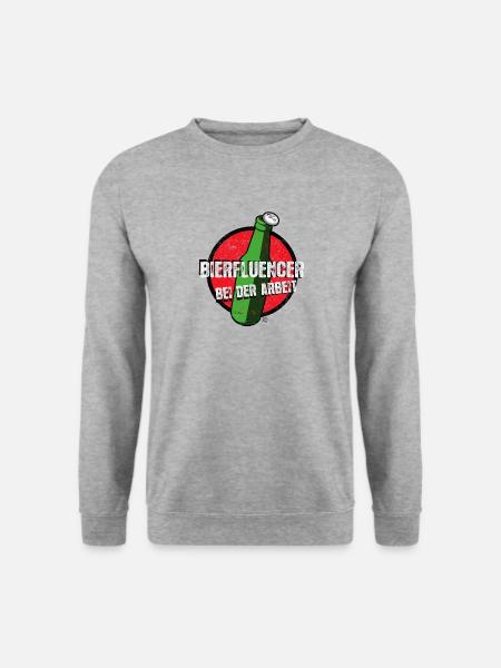 Bierfluencer - Unisex Pullover - Weißgrau meliert