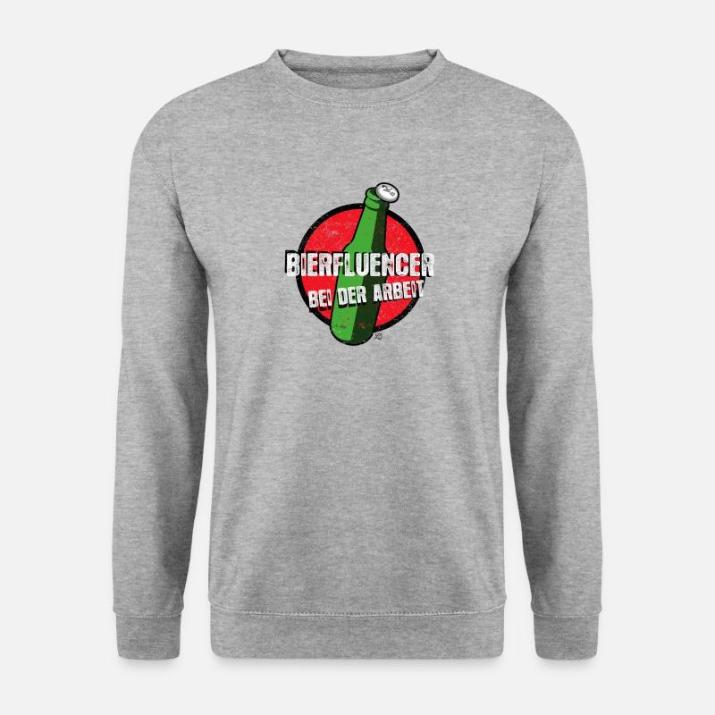Bierfluencer - Unisex Pullover - Weißgrau meliert