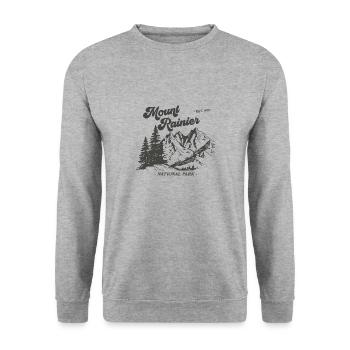 Mount Rainier Nationla Park Washington Berge - Unisex Pullover - Weißgrau meliert - Vorne - Alina (178cm) & Michal (187cm)