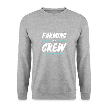 Farming Crew - Unisex Pullover - Weißgrau meliert - Vorne - Alina (178cm) & Michal (187cm)