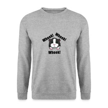 Le cochon d'Inde qui couine : un animal de compagnie ironique - Sweat-shirt Unisexe - gris chiné - Devant - Alina (178cm) & Michal (187cm)
