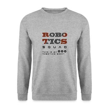 Robotics Squad Robotertechnik Mechanik - Unisex Pullover - Weißgrau meliert - Vorne - Alina (178cm) & Michal (187cm)