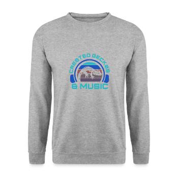 Notes de musique Crested Geckos Musician Clef - Sweat-shirt Unisexe - gris chiné - Devant - Alina (178cm) & Michal (187cm)