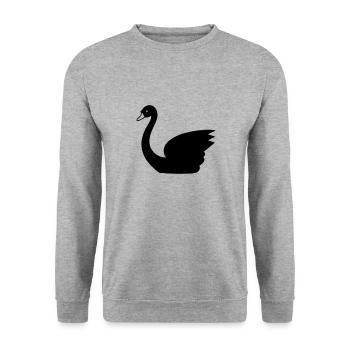 Cygne - Sweat-shirt Unisexe - gris chiné - Devant - Alina (178cm) & Michal (187cm)