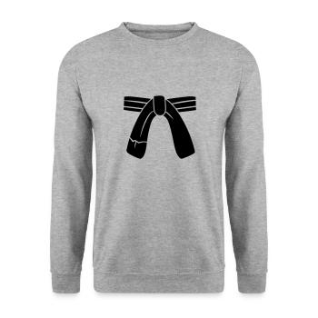 ceinture - Sweat-shirt Unisexe - gris chiné - Devant - Alina (178cm) & Michal (187cm)