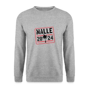 Malle 2024 Team Mallorca - Unisex Sweatshirt - salt & pepper - Front - Alina (178cm) & Michal (187cm)