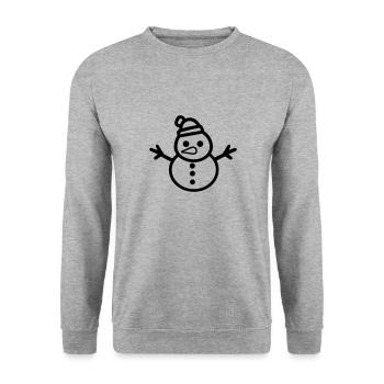 Bonhomme de neige - Sweat-shirt Unisexe - gris chiné - Devant - Alina (178cm) & Michal (187cm)