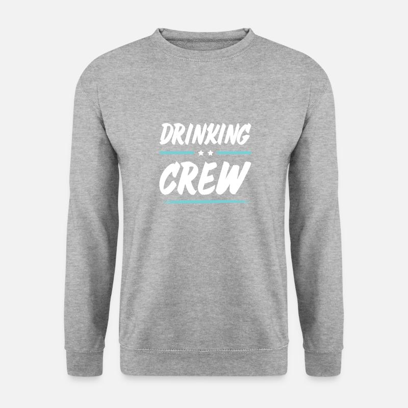 Drinking Crew - Unisex Pullover - Weißgrau meliert