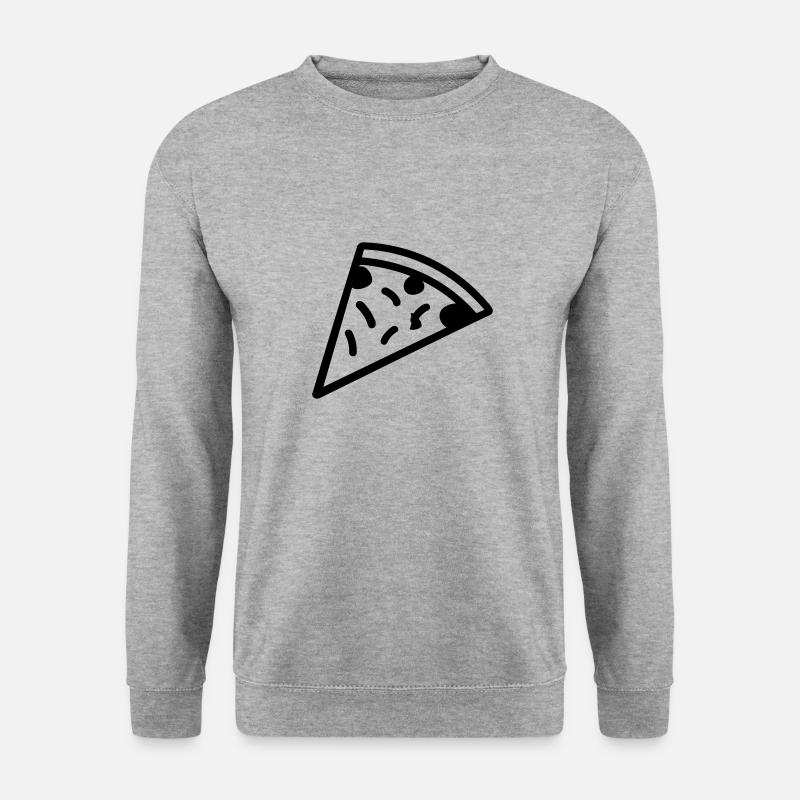 part de pizza - Sweat-shirt Unisexe - gris chiné