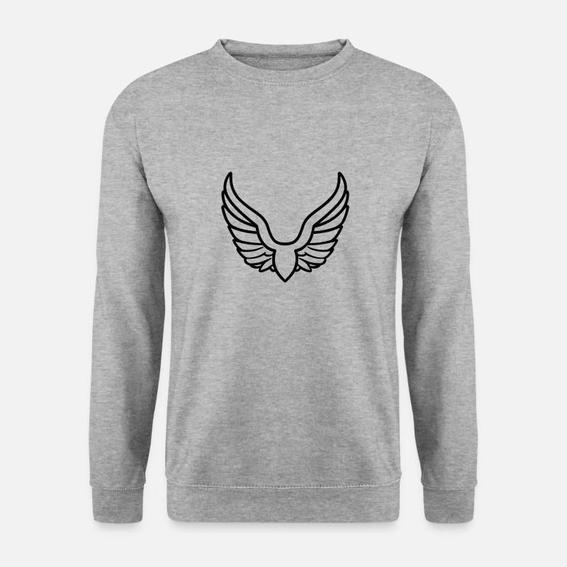 Engelsflügel - Unisex Pullover - Weißgrau meliert