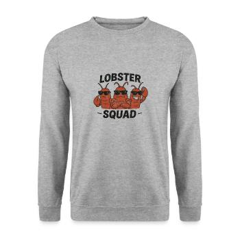 Lobster squad funny lobster design - Unisex Sweatshirt - salt & pepper - Front - Alina (178cm) & Michal (187cm)