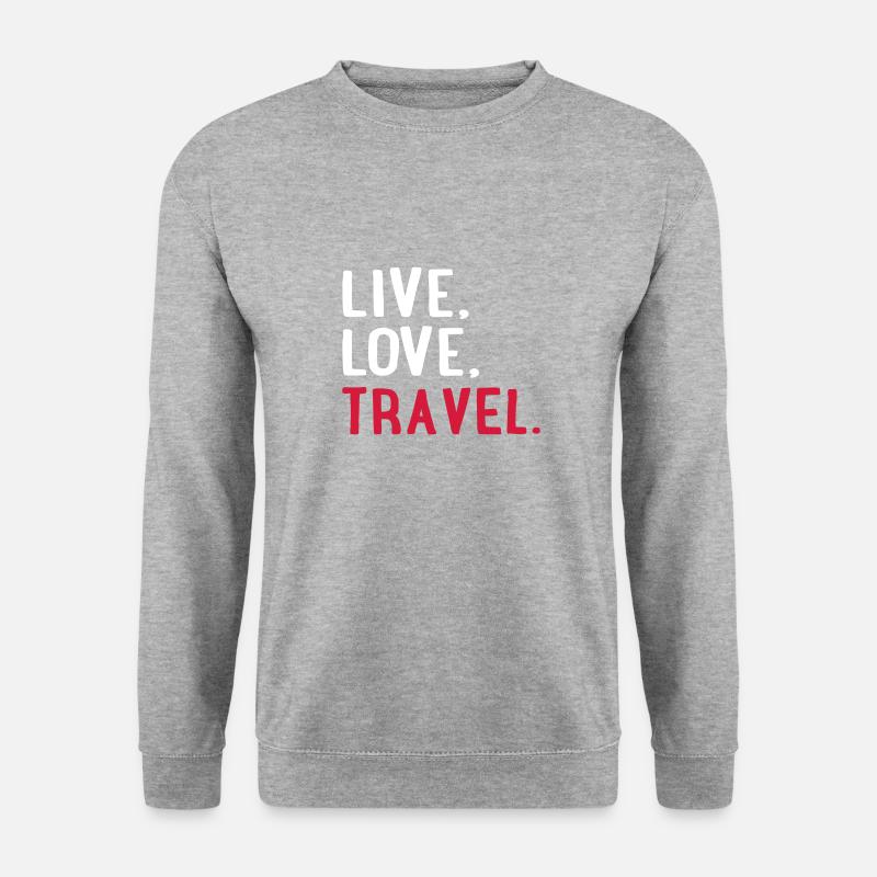TRAVEL - Unisex Pullover - Weißgrau meliert