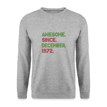Génial depuis décembre ave de Noël 1972 - Sweat-shirt Unisexe - gris chiné - Devant - Alina (178cm) & Michal (187cm)